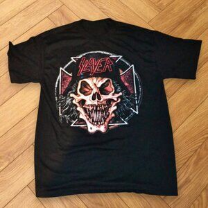 Slayer Band Concert Tour 2014 Skull Black Tee